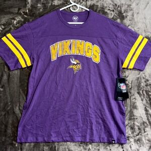 Minnesota Vikings Shirt Mens XL Purple '47 American Football Team NFL Cotton